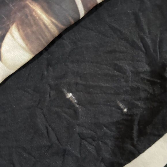 Y2K Express, Rock n Roll quote, sheer back, mosaic shirt, XS, grunge, glam rock - Picture 5 of 6